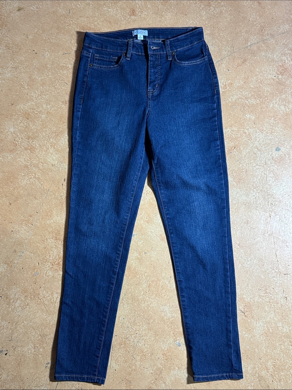 d&co Dark Blue Skinny Jeans — High-Rise Slim Fit
